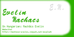 evelin machacs business card